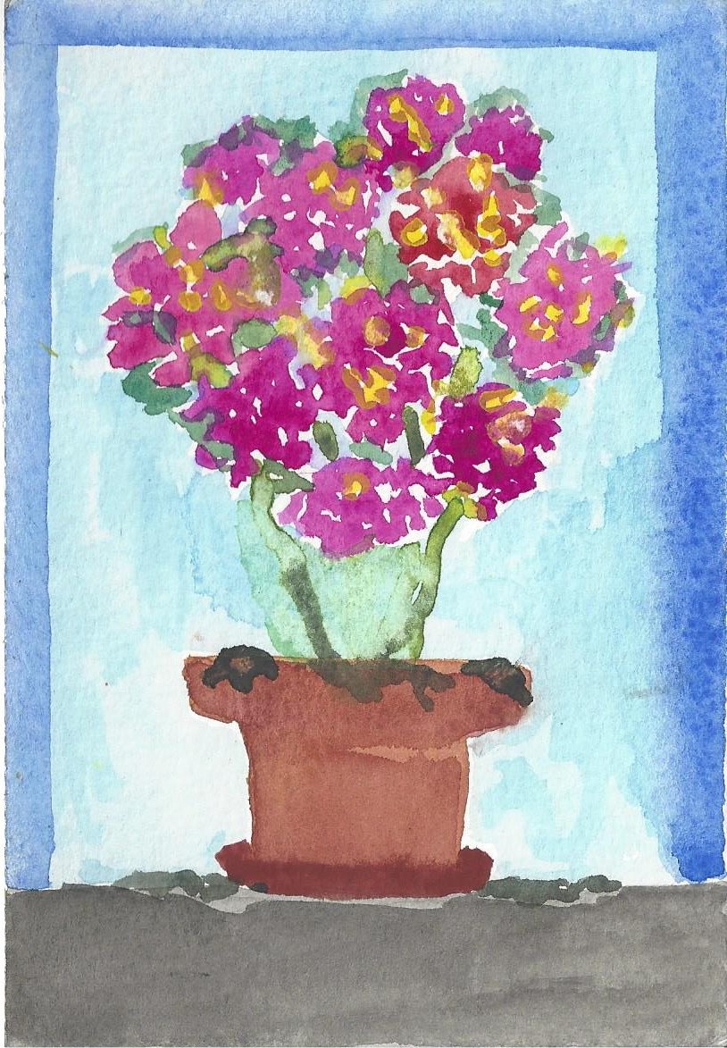 Pot of Flowers - Unsigned and Undated